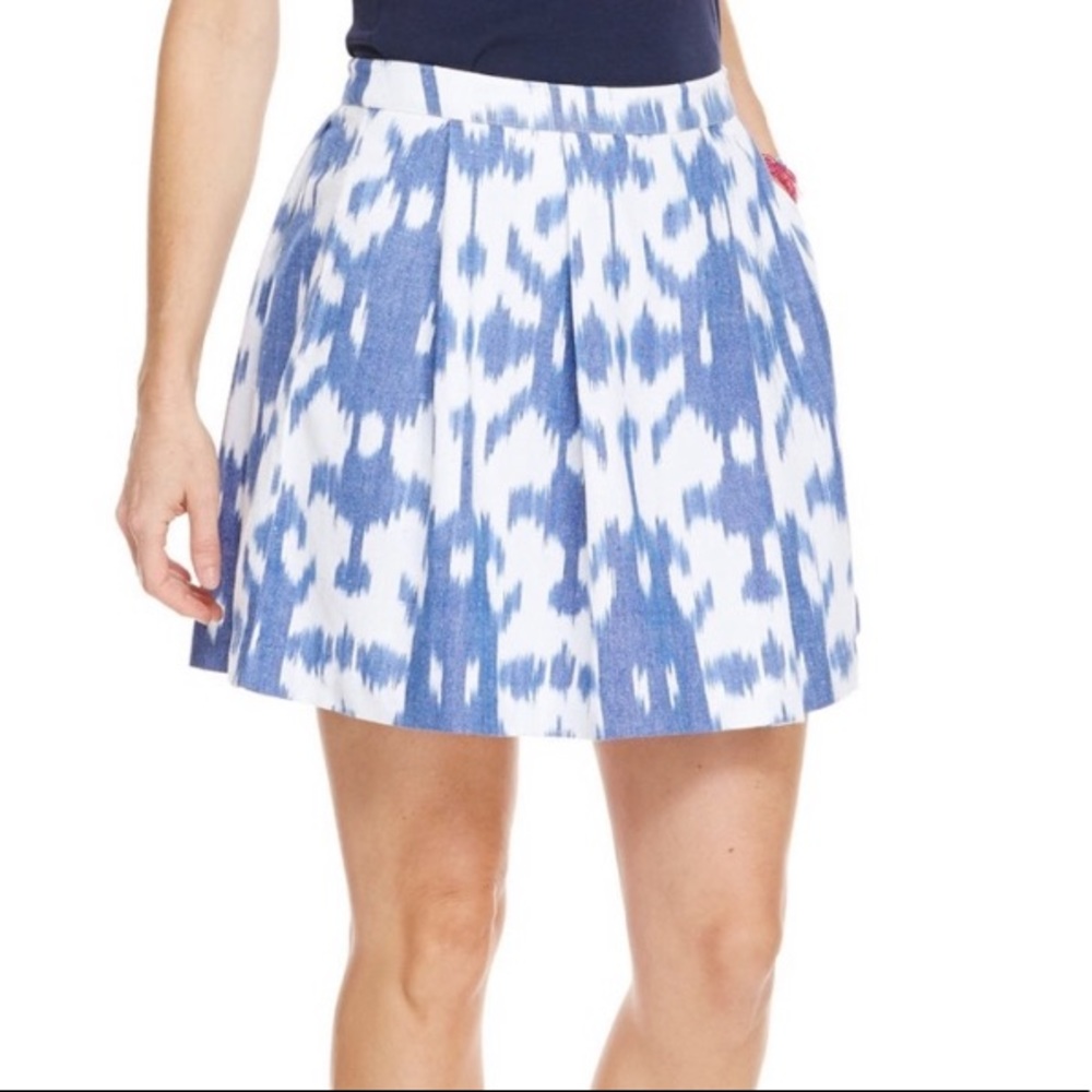 Vineyard Vines Ikat Pleated Pocket Skirt